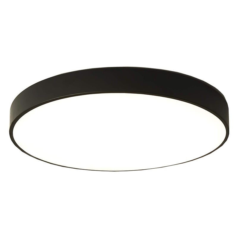 Lampa podświetlana LED do salonu, przedpokoju, sufitu, średnica 30 cm, kolor czarny