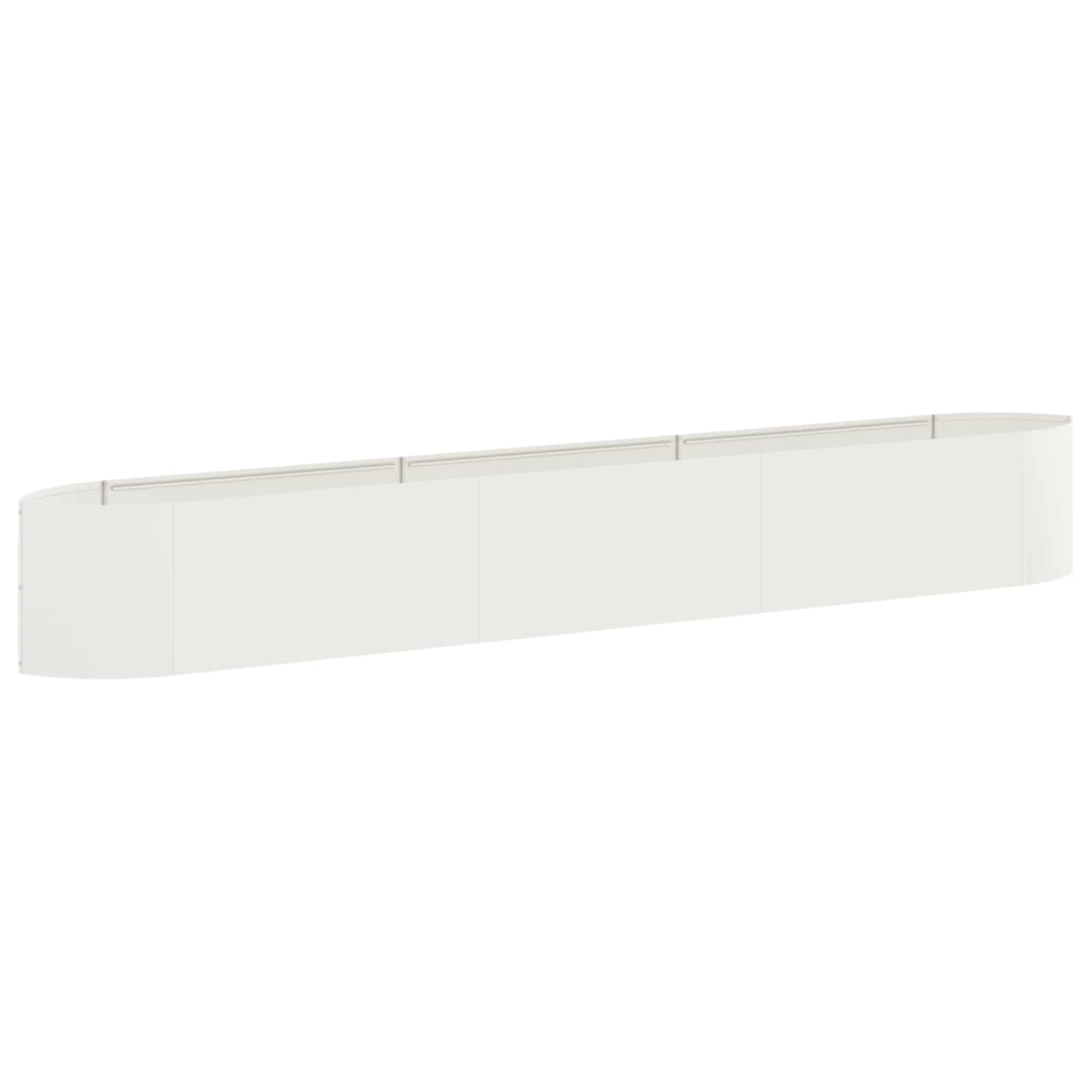 Podniesione Łóżko Ogrodowe Biały 300 x 40 x 40 cm Stal