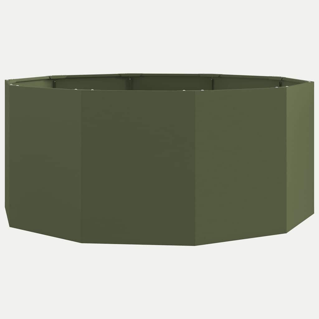 Donica Zielony oliwkowy 120 x 120 x 50 cm Stal