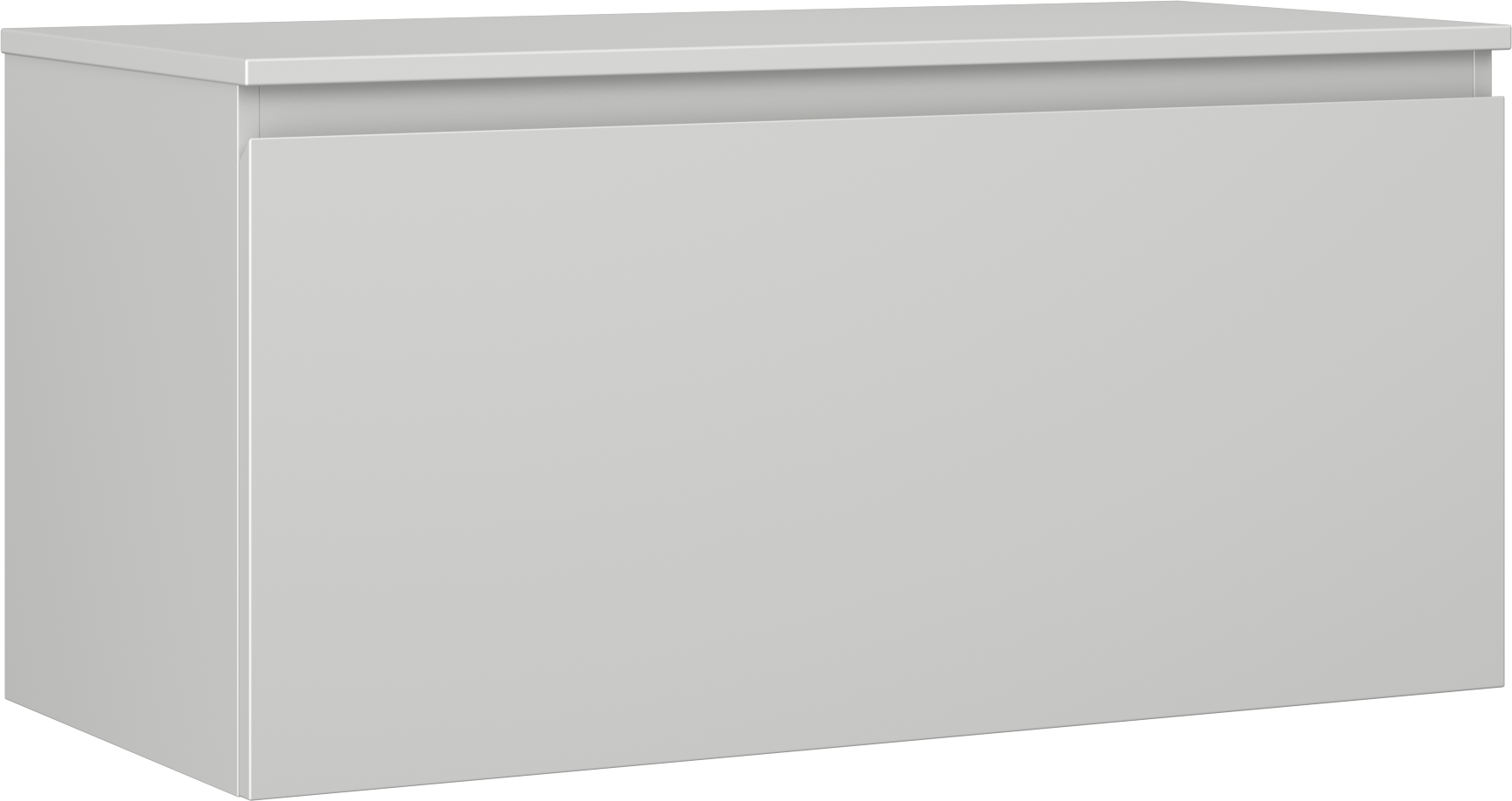 Mexen Orio szafka łazienkowa podumywalkowa 100 cm z blatem, 1 szuflada, szara mat - 91A10-10047-1-BFC62