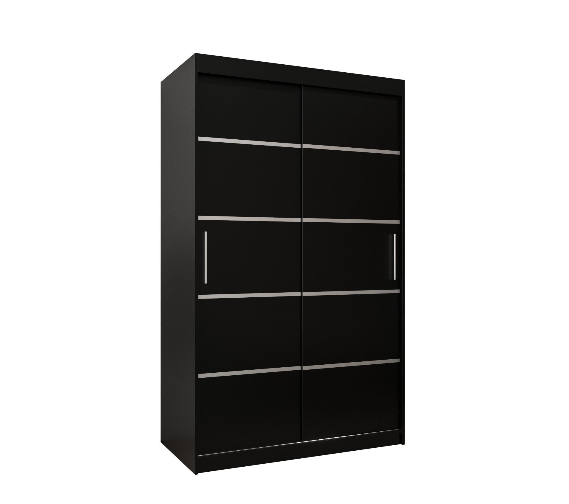 Szafa przesuwna garderoba Verona 1 120 x 62 x 200 cm Czarny + Czarny - Abiks Meble