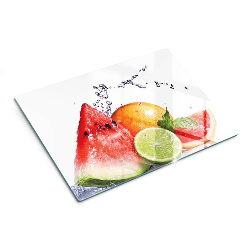 Szklana deska kuchenna z eleganckim nadrukiem - Grejpfrut Woda - 30x40 - Tulup