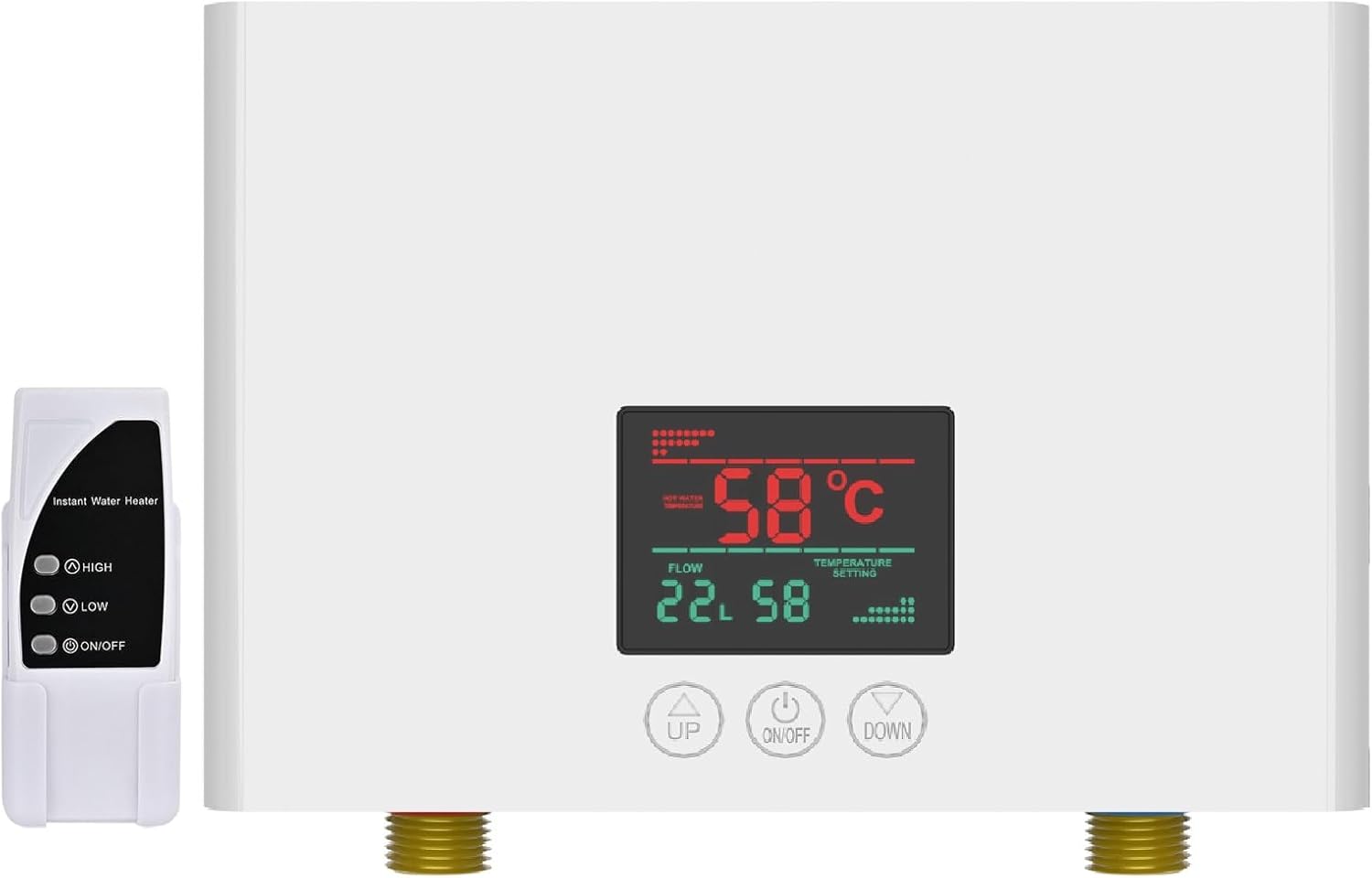 Przepływowy podgrzewacz wody elektryczny 3000W 220V, idealny do łazienek i kuchni (biały)