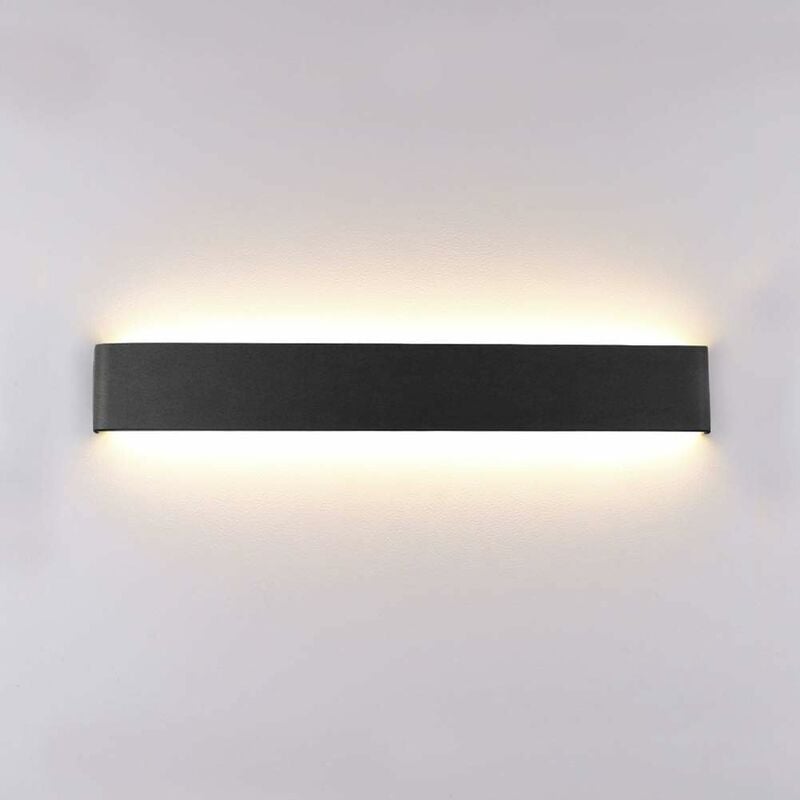 Kinkiety LED do użytku wewnętrznego, nowoczesne aluminiowe oświetlenie ścienne 55 cm, 24 W, świecące w górę i w dół, ciepłe białe światło, IP44, do sy