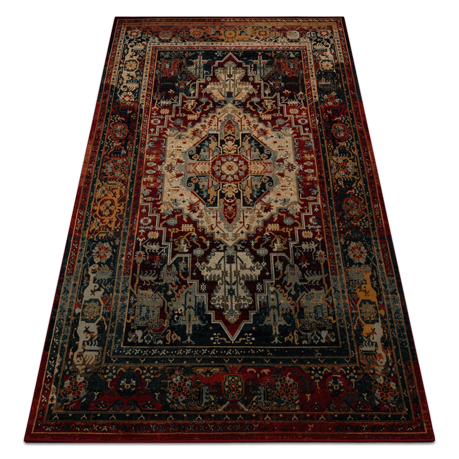 Dywan wełniany POLONIA ALHAMBRA Ornament, ramka rubin 235x350 cm