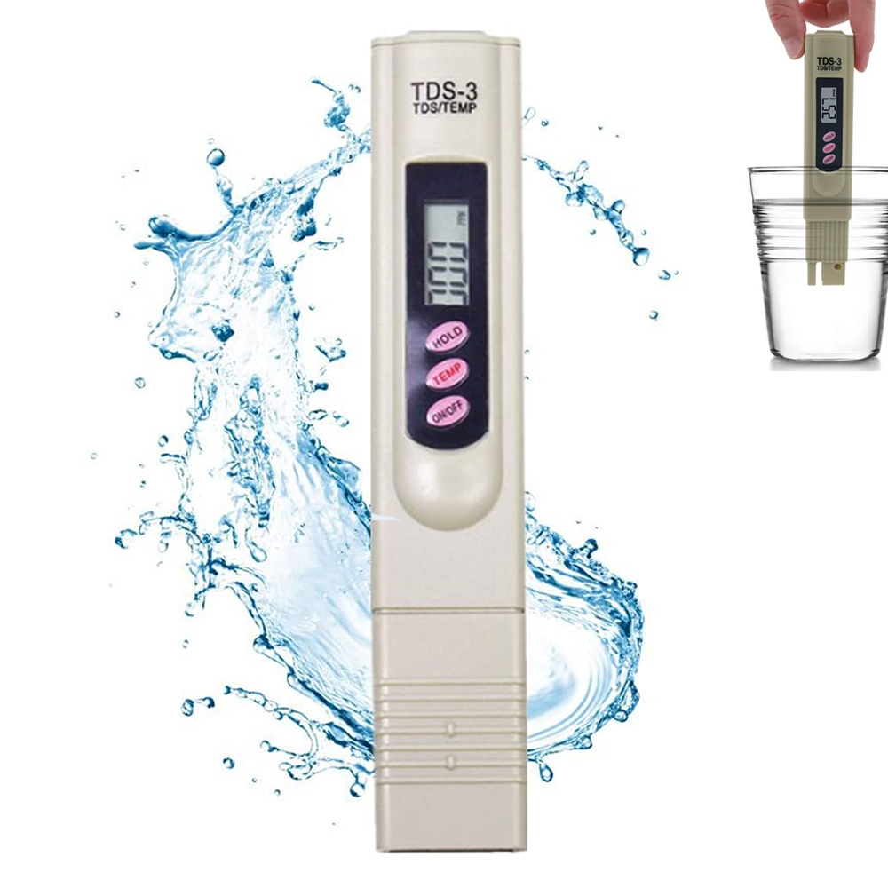 Przenośny tester TDS - Zakres pomiarowy 0-9990 ppm - Cyfrowy tester jakości wody - do wody pitnej, basenów, akwariów, spa.