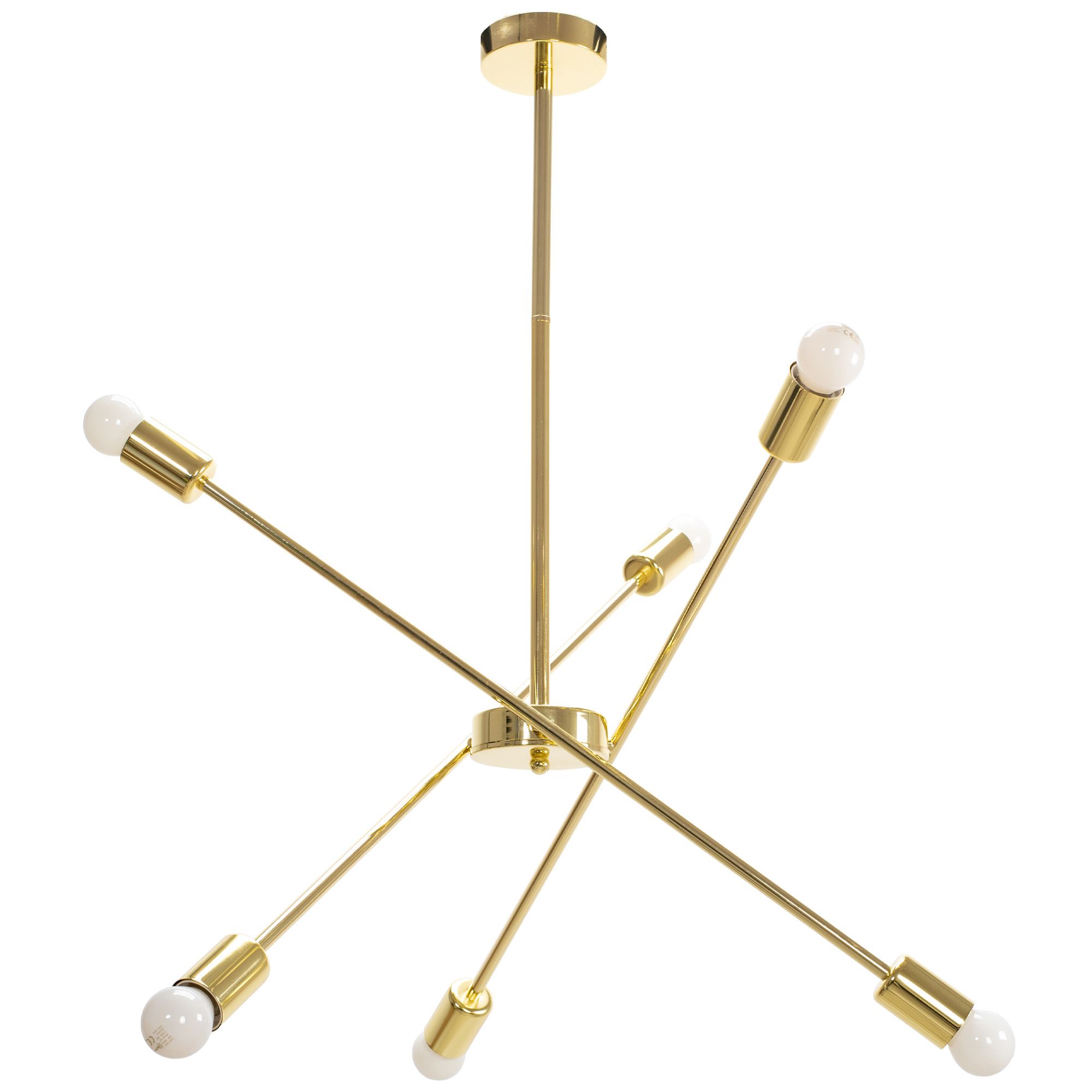 Lampa Sufitowa Wisząca Toolight App1115-6Cp Złoty