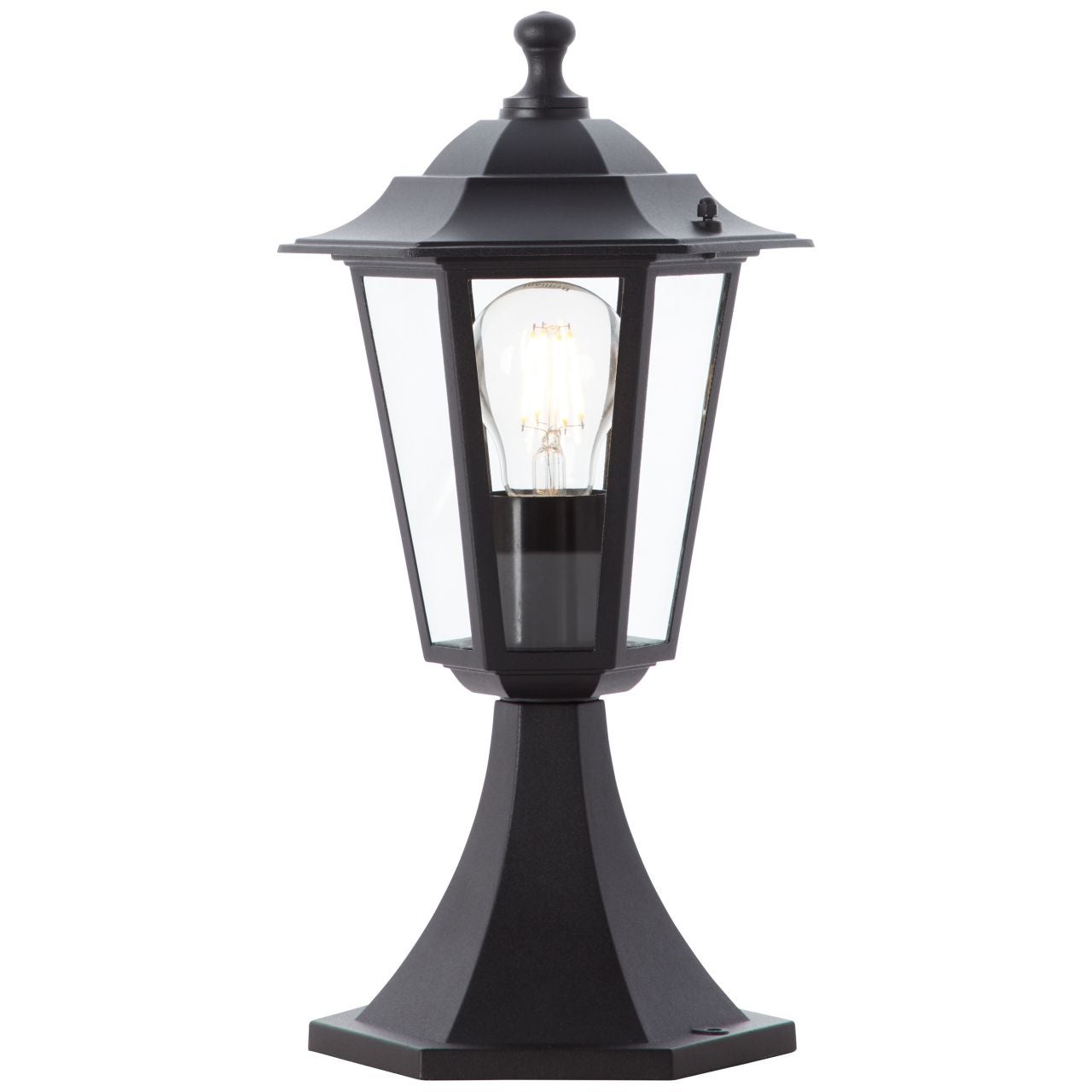 Lampa zewnętrzna Brilliant CARLEEN metal i czarne szkło IP44