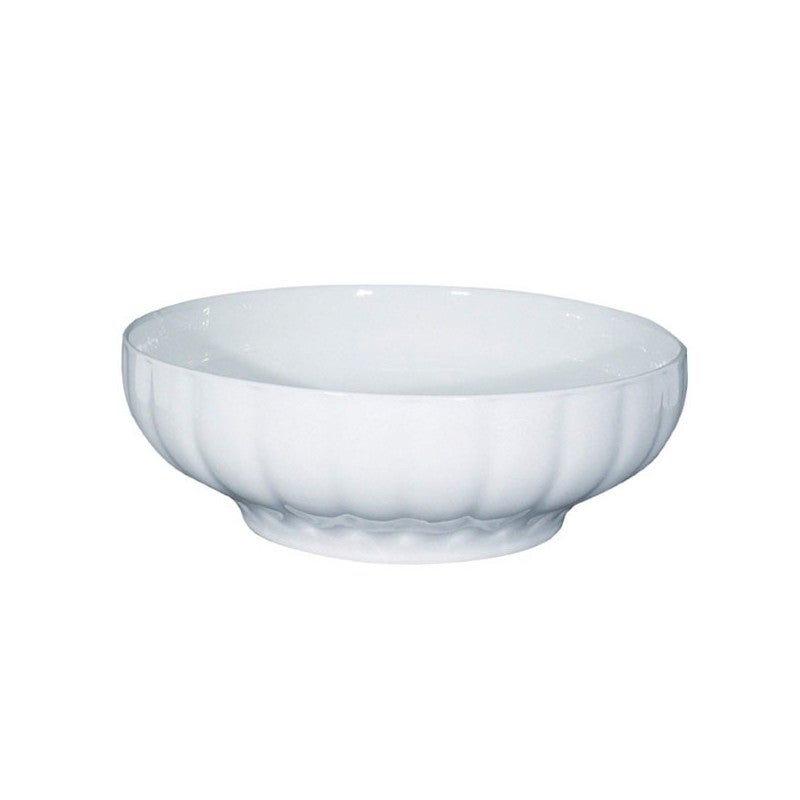 Miska na sałatkę z białej porcelany podstawki cm 23 Saturnia