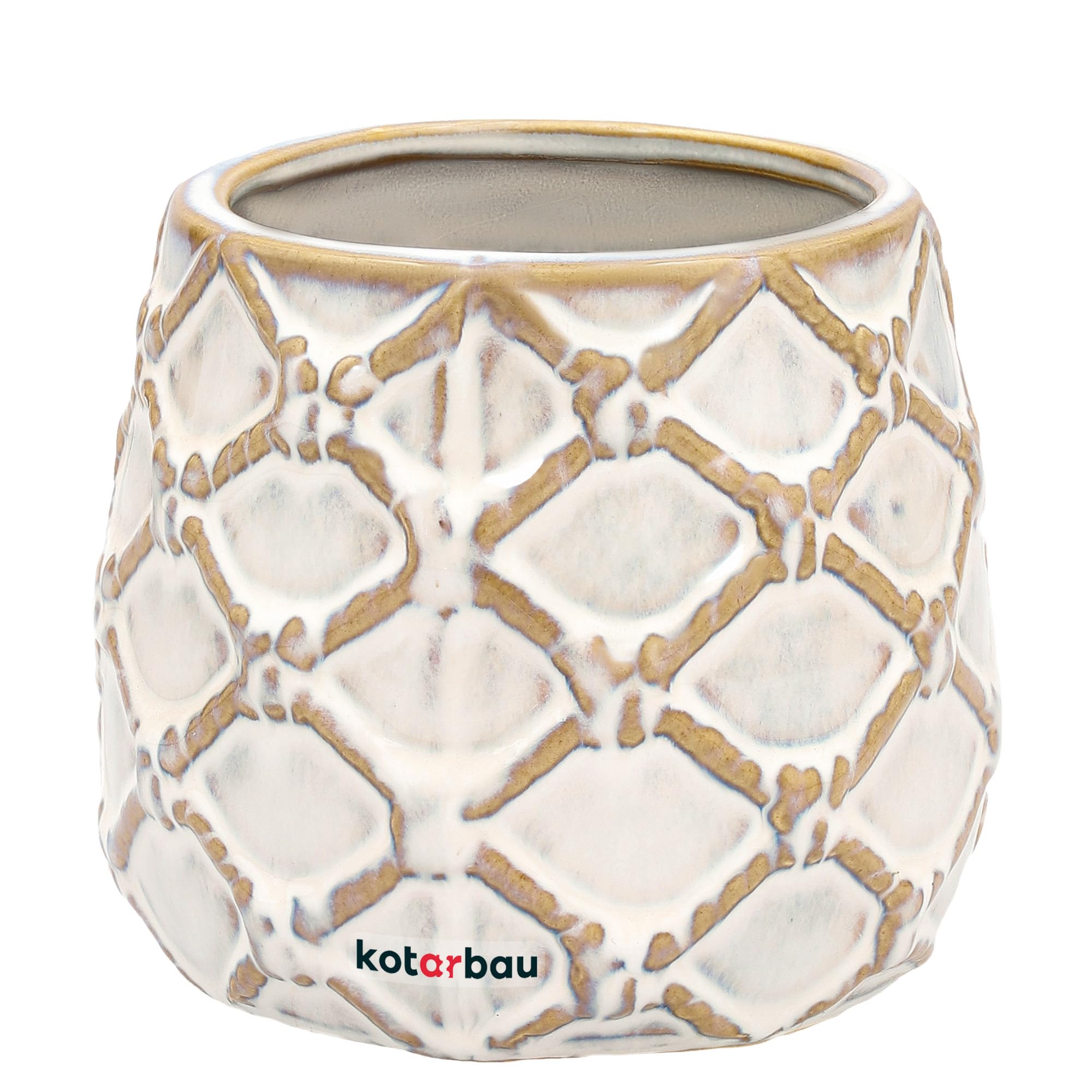 Doniczka ananas donica osłonka ceramiczna ceramika ozdoba na kwiaty fi 90mm - KOTARBAU
