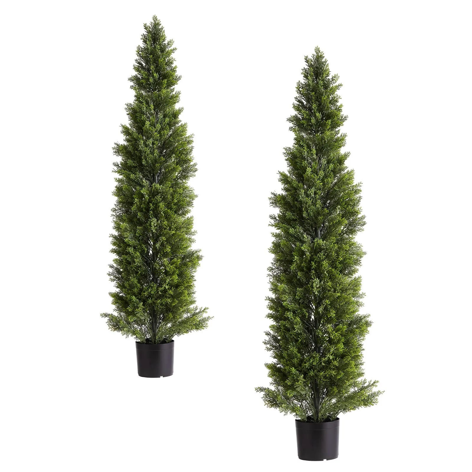 Sztuczne drzewko cedrowe topiary 1524 mm premium taras ogród 2 szt zestaw