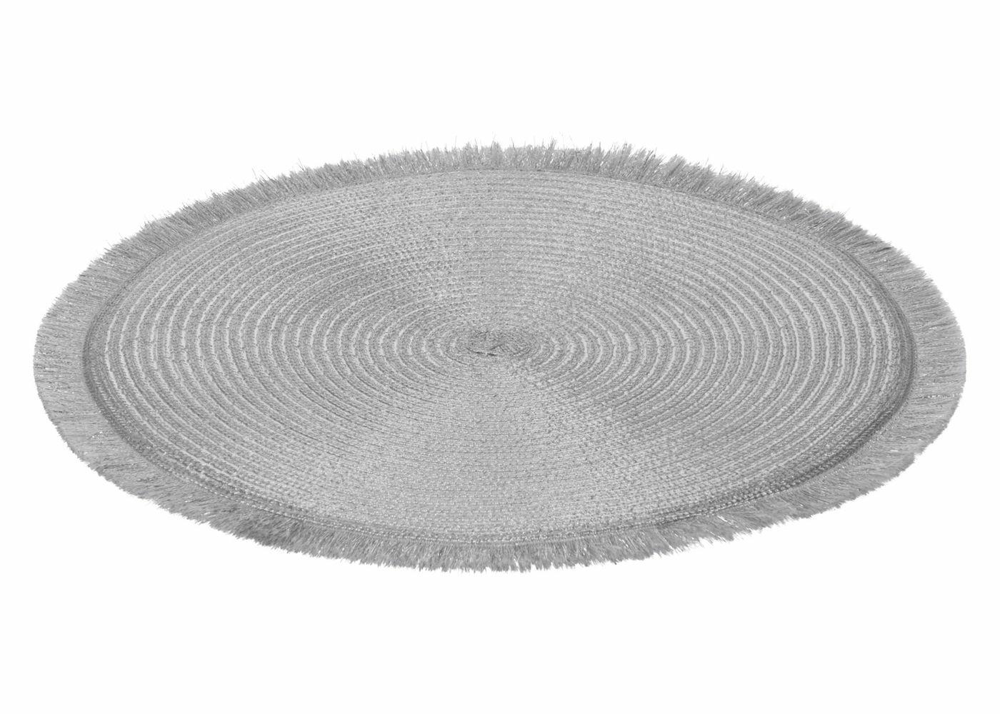 Podkładka na stół okrągła H&S Decoration srebrna 35 cm 1 szt.