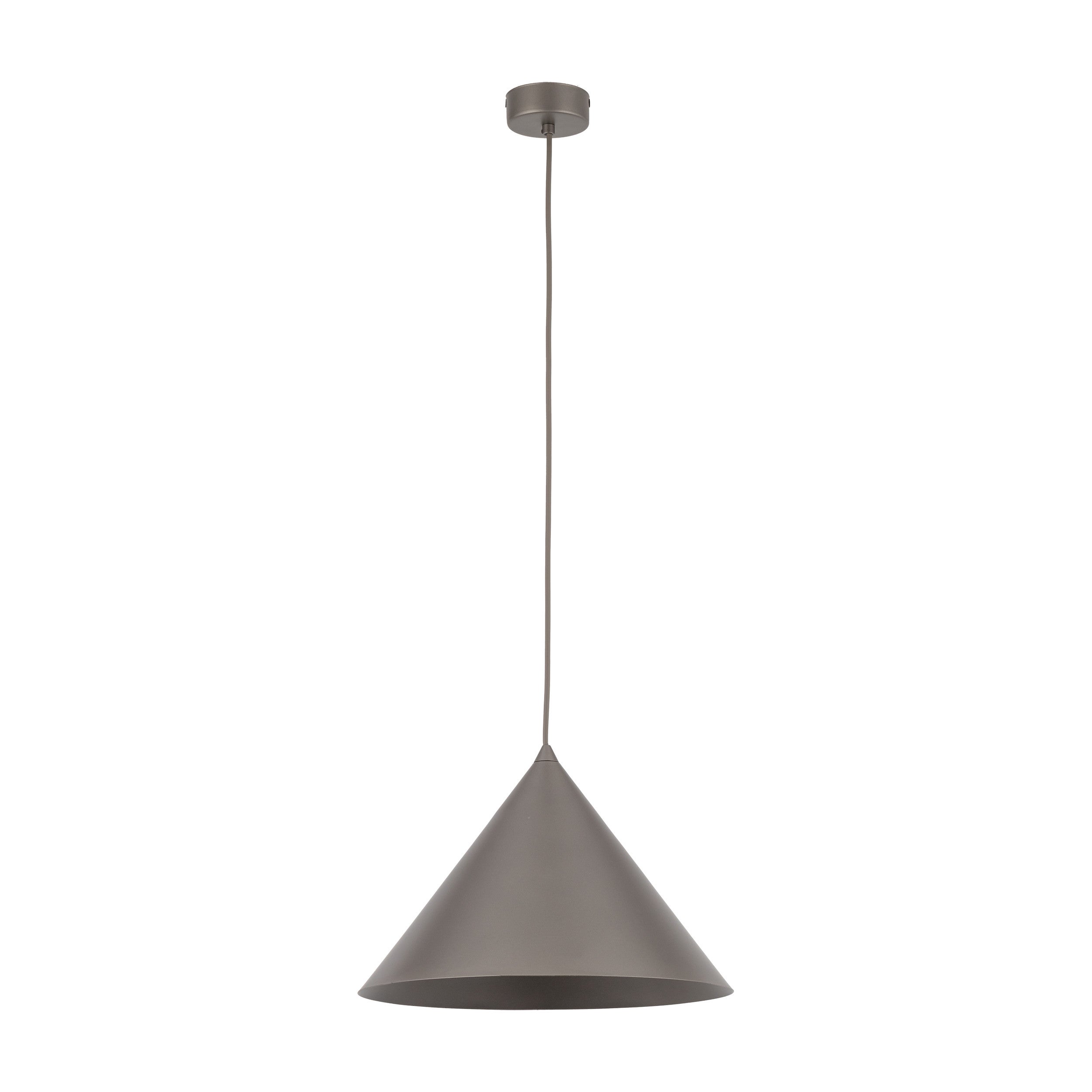 Lampa Wisząca Cono L Brązowa Tytan Tk Lighting Średni Metalowy Stożek