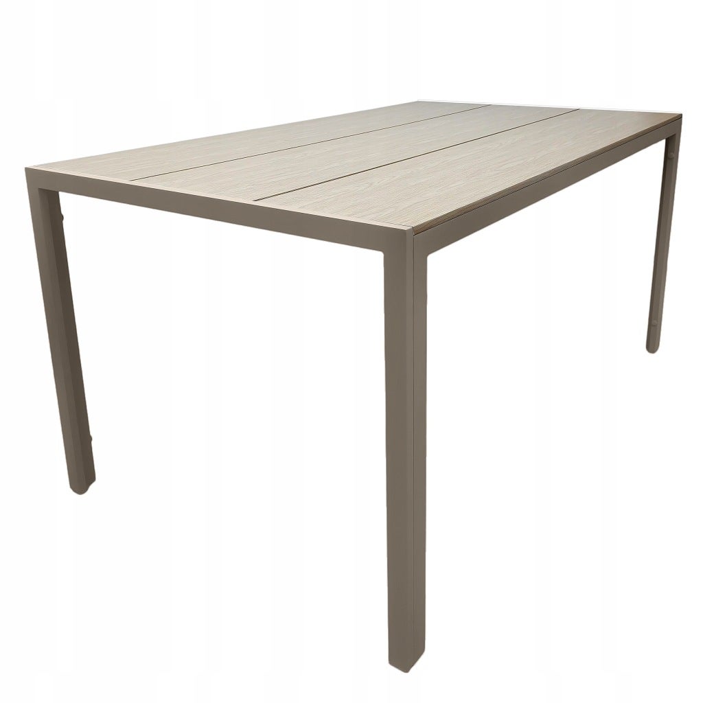 Aluminiowy stół ogrodowy na taras z blatem polywood Allen Pro 150x90 taupe