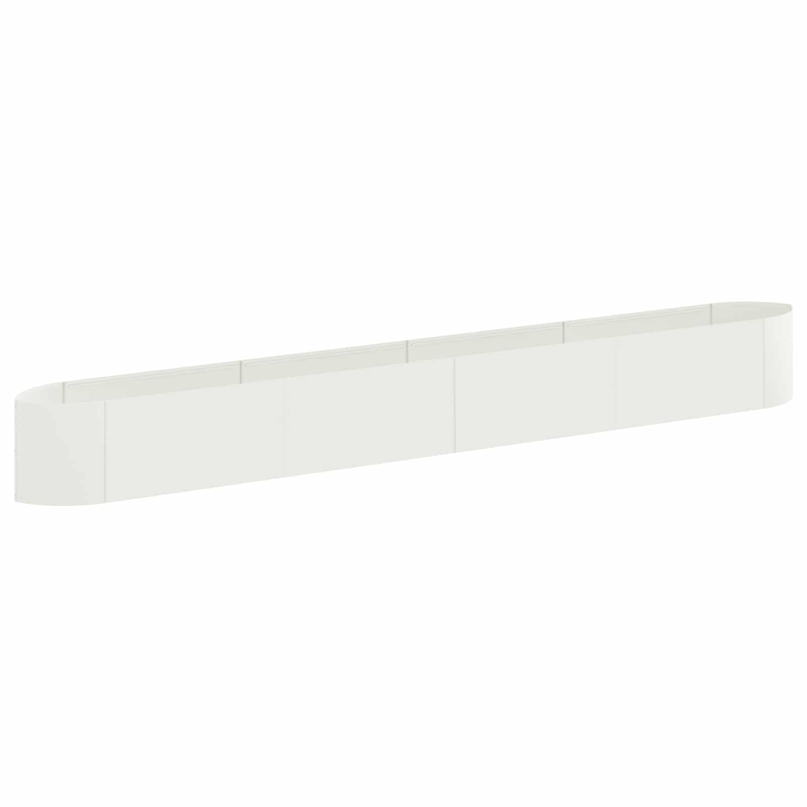 Podniesione Łóżko Ogrodowe Biały 380 x 40 x 40 cm Stal