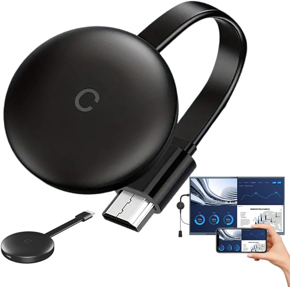 Bezprzewodowy adapter HDMI, bezprzewodowy adapter HDMI 2,4/5 GHz, adapter Miracast 4K, odbiornik Wi-Fi do telewizora/systemu Android/iOS/Windows/pro
