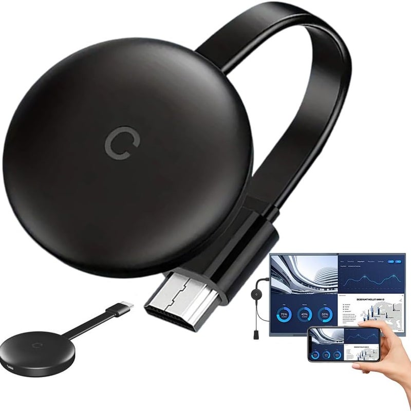 Bezprzewodowy adapter HDMI, bezprzewodowy adapter HDMI 2,4/5 GHz, adapter Miracast 4K, odbiornik Wi-Fi do telewizora/systemu Android/iOS/Windows/pro