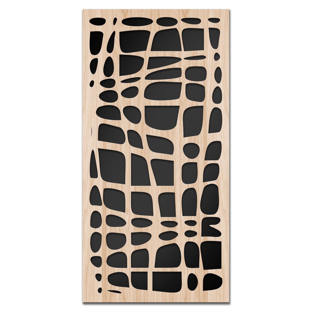 ABSTRAKT - WYCIĘTY LASEROWO Obraz z drewna kompozytowego i PVC, 50X100 CM