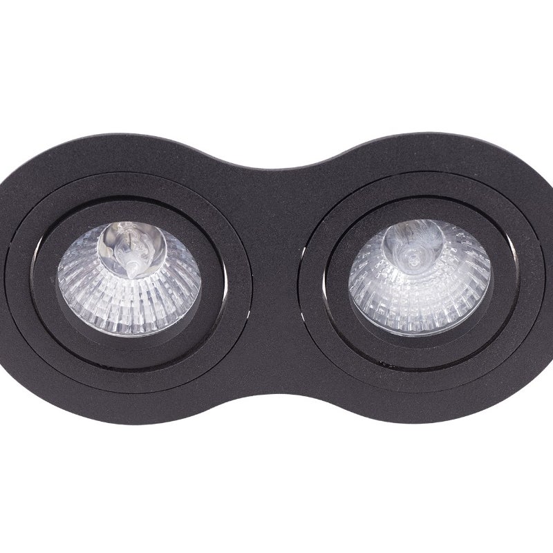 Oprawa wpuszczana SIGNAL czarna 2xGU10x10W metal wym:9x17x9cm IP20 Maxlight