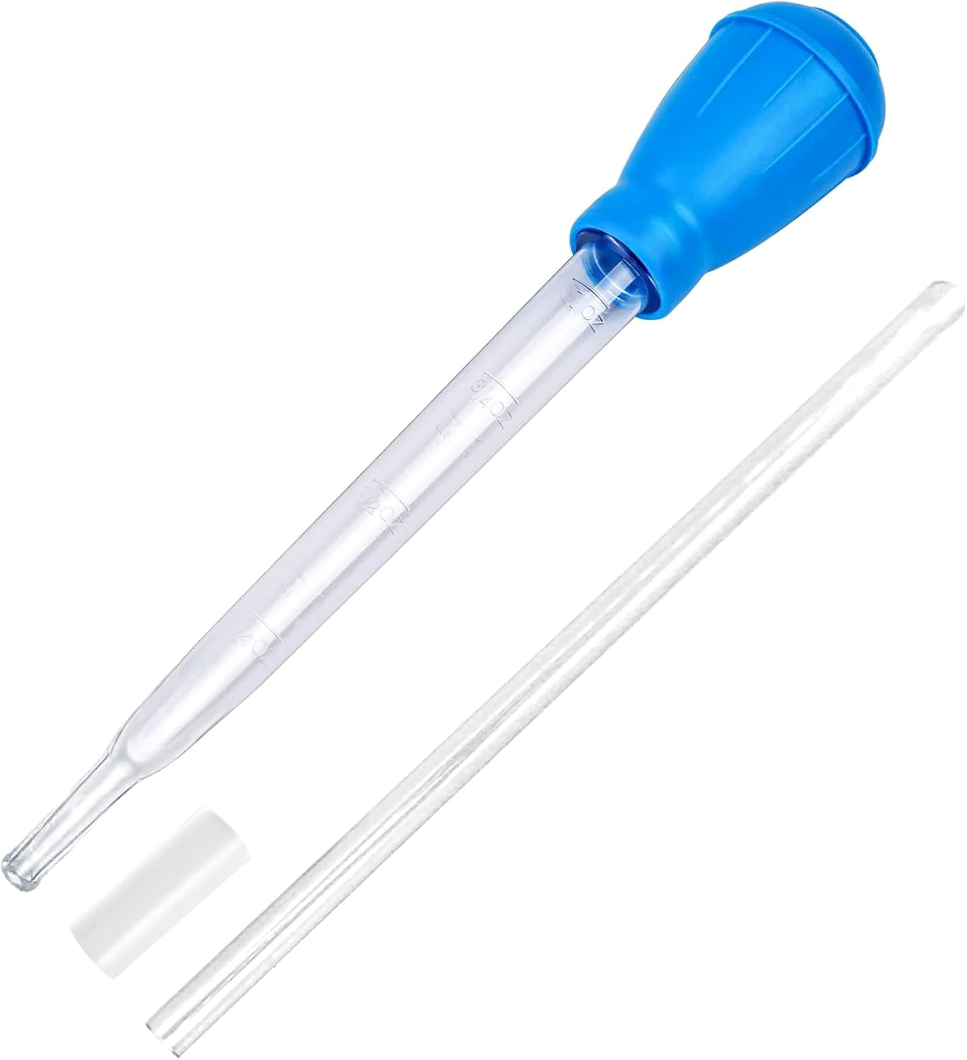 (Niebieska) Pipeta do akwarium, ręczne narzędzie czyszczące do czyszczenia zmieniacza wody, narzędzie do usuwania kroplomierzy syfonowych, 30 ml, środ