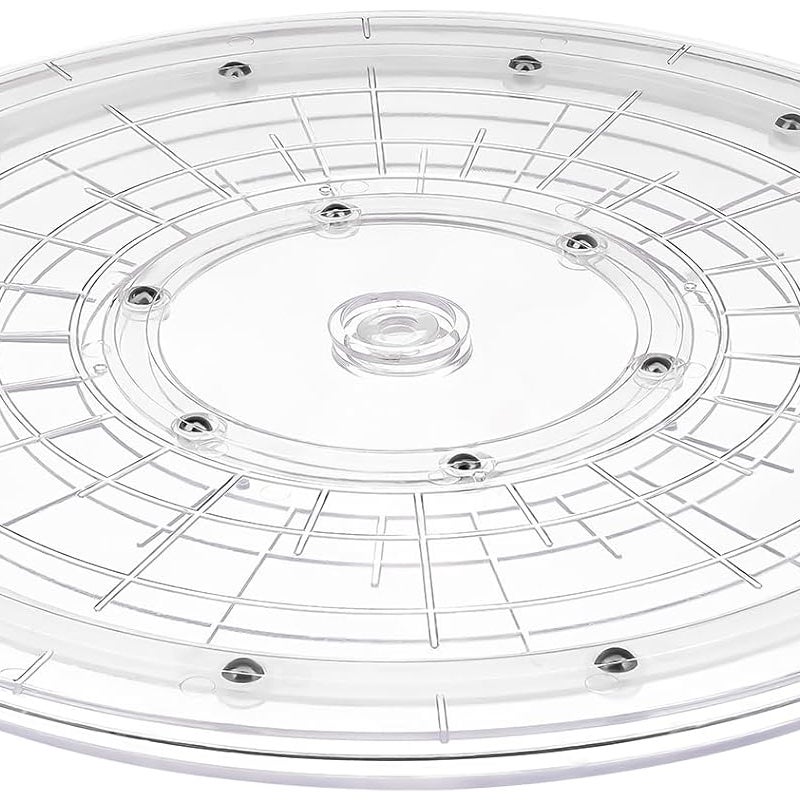 Akrylowa Lazy Susan Obrotowy Talerz 30 cm Organizer Obrotnica Podstawa Ekspozycyjna Kuchnia Przyprawy Półka na Tort