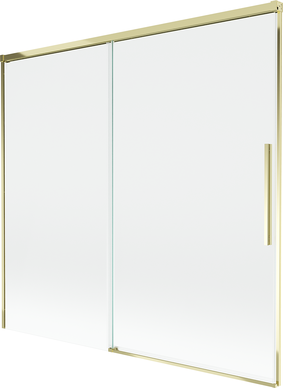 Mexen Rox parawan nawannowy 2-skrzydłowy rozsuwany 170 x 150 cm, transparent, złoty - 8C9-170-001-50-00