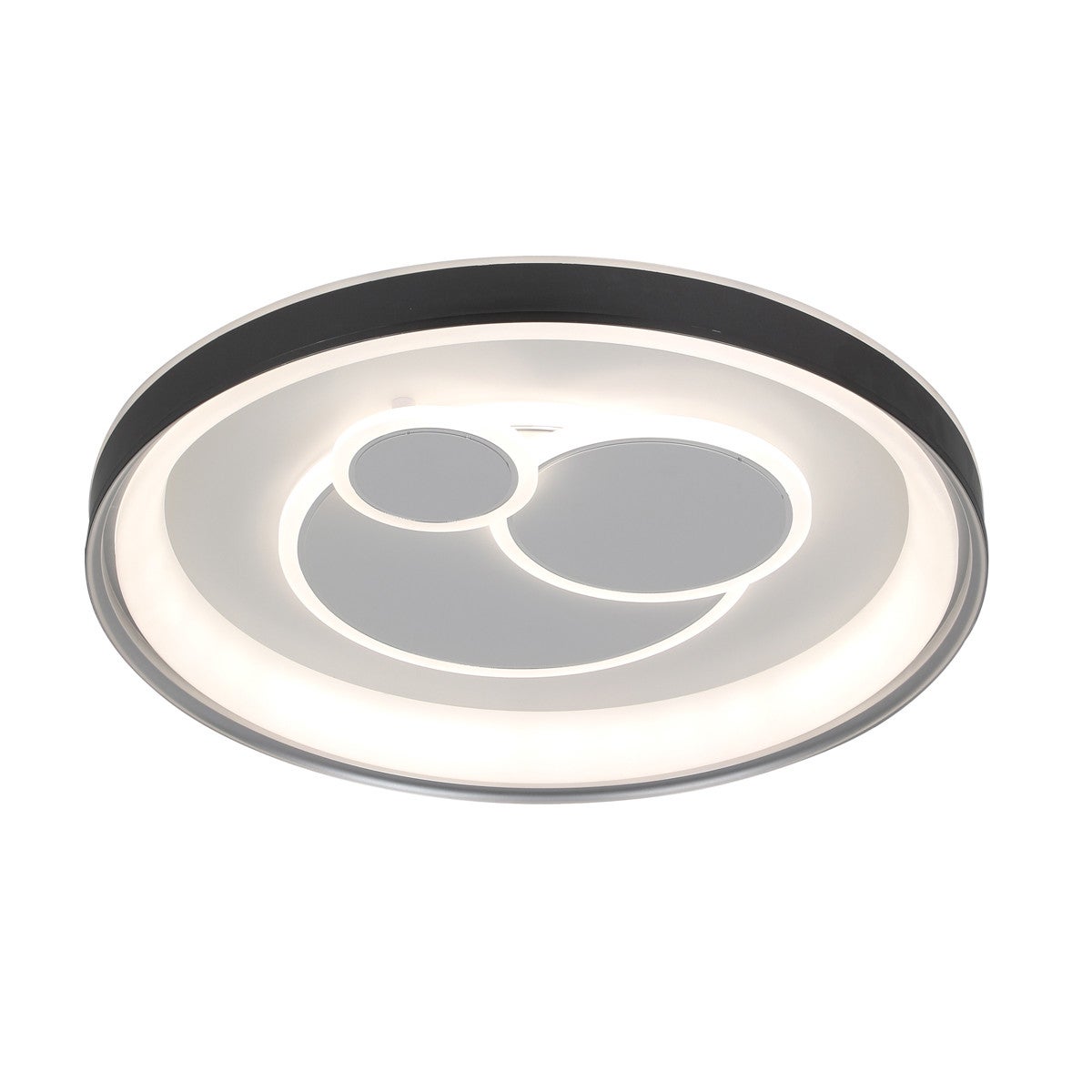 Plafon z pilotem okrągły FLORINA LED 46W Odcienie bieli 5750lm czarny wym: 7,5 x 49 x 49 cm IP20 Italux