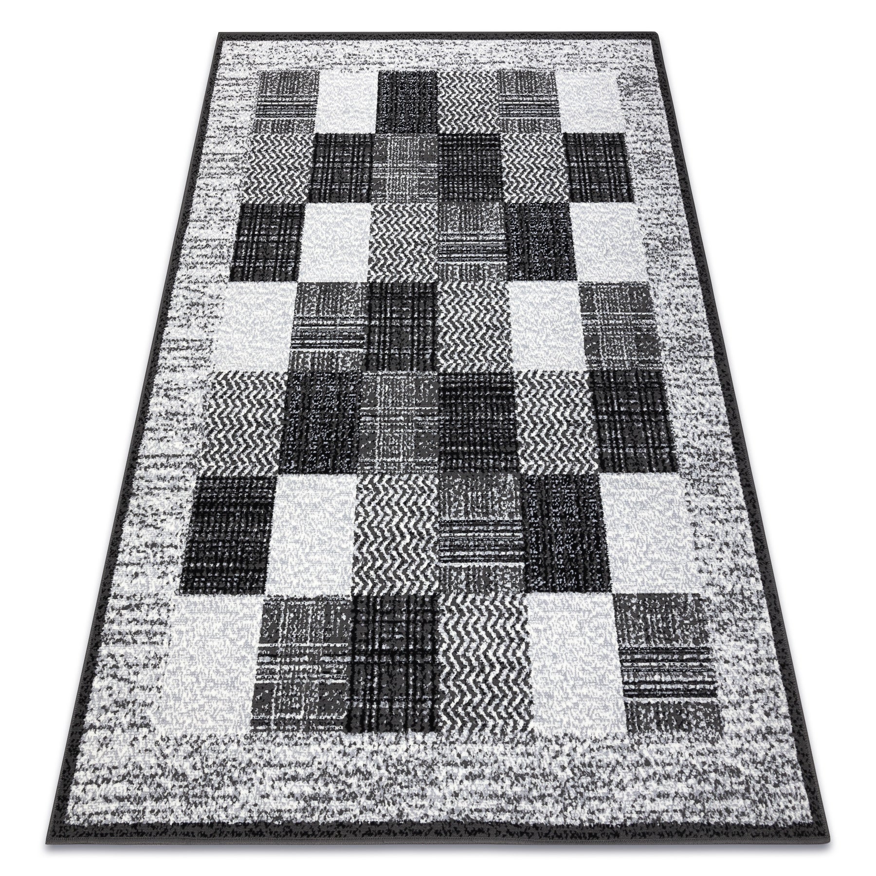 Dywan BCF Morad RAFIA Prostokąty, geometryczny - szary 240x340 cm