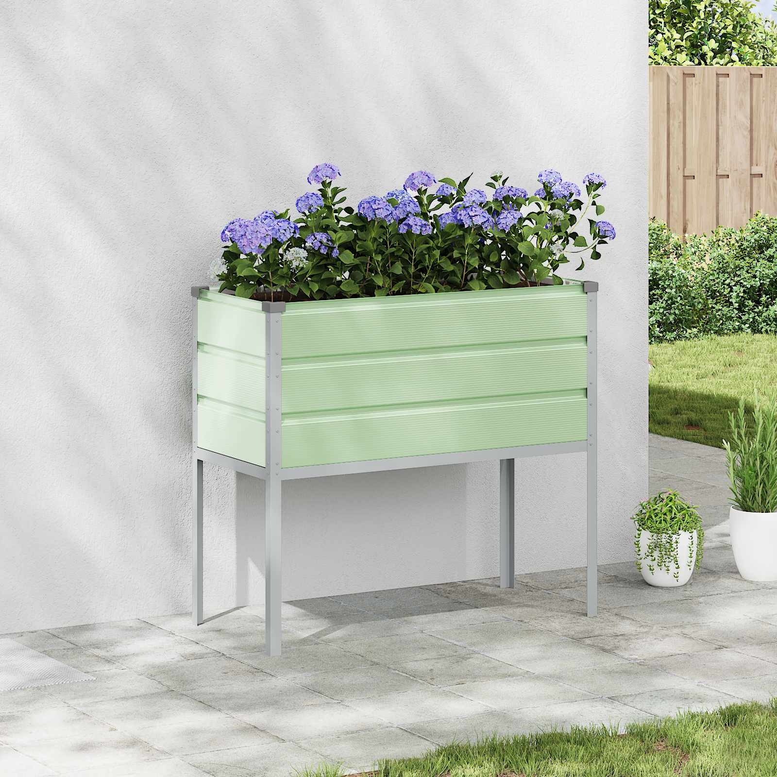 Donica Pastelowa zieleń 100 x 45 x 90 cm Stal Galwanizowana vidaXL