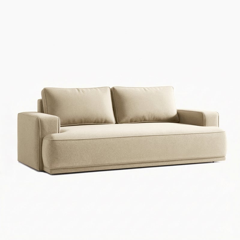 Sofa Rozkładana Kanapa z Funkcją Spania Dwuosobowa Do Salon Beżowa CAMELIA