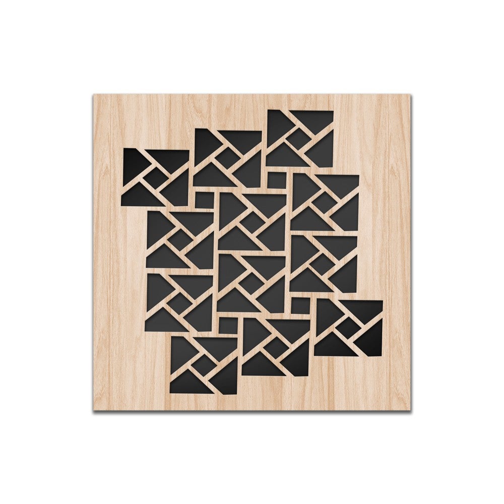 KOSTKI - LASEROWO WYCIĘTE Obrazek meblowy z drewna kompozytowego i PVC 60x60 cm