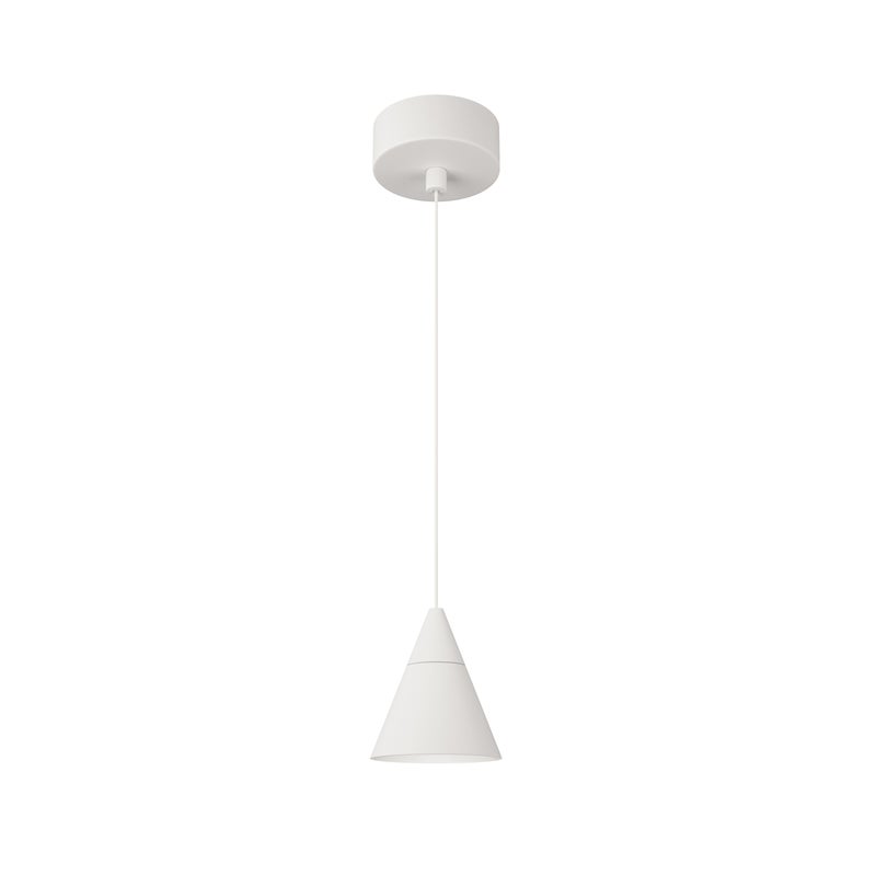 Lampa wisząca Zoe Surface Beneito & Faure 7W 38° 3000K Matowa biel - Stożkowa konstrukcja LED CRI90 UGR<19 do oświetlenia wnętrz