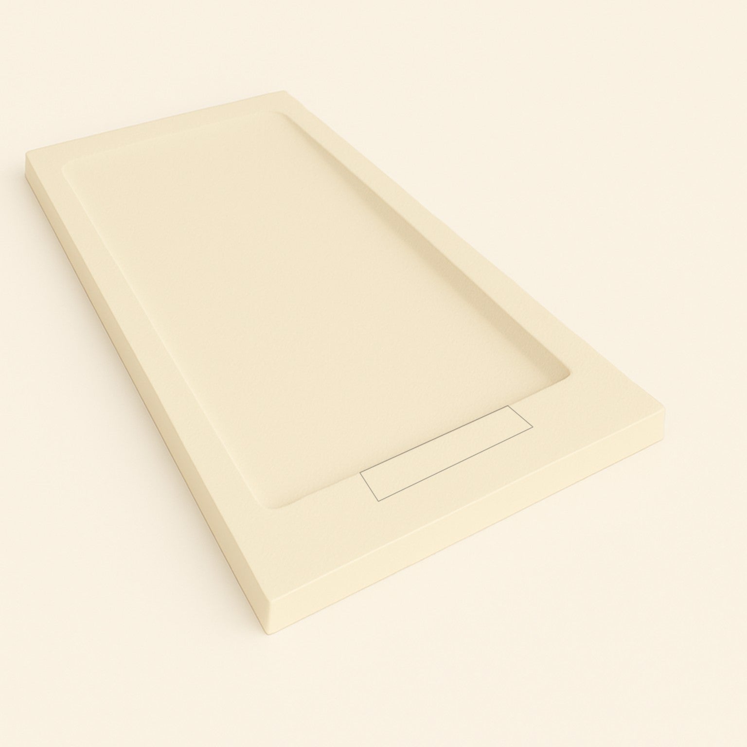 Brodzik STEEN z ramą 80x90 cm kolor Kremowy RAL 1013, kratka kremowa