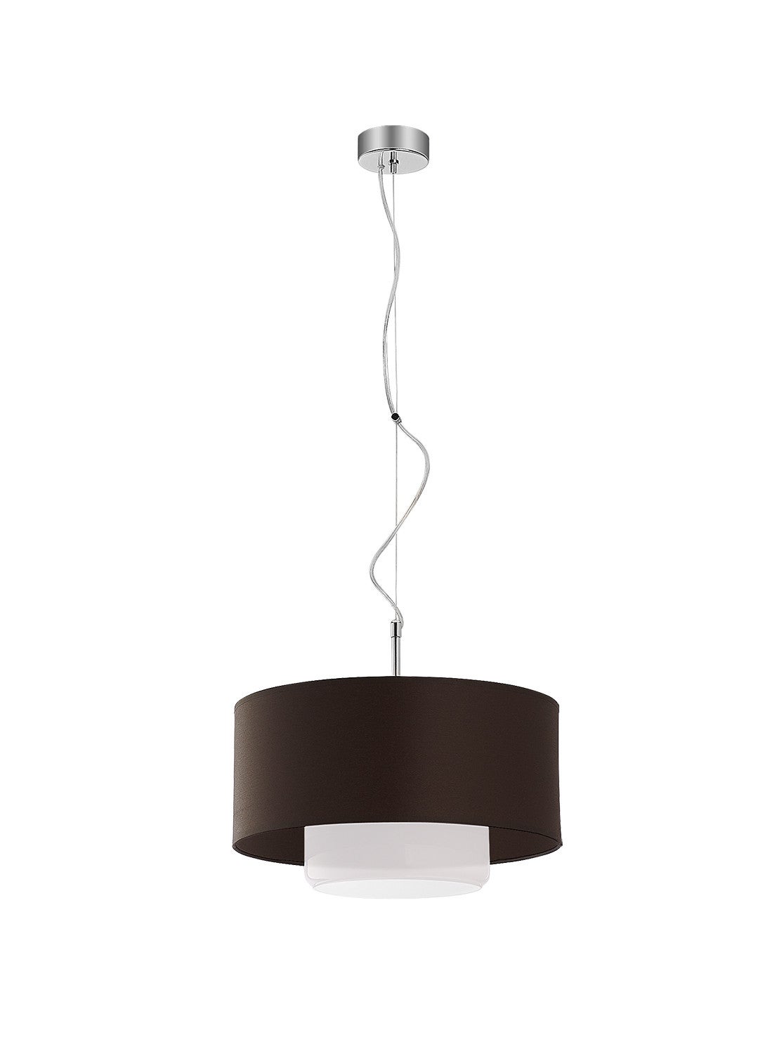Lampa wisząca AVEO Jupiter szkło metal biało-brązowa E27 80 cm 1 szt.