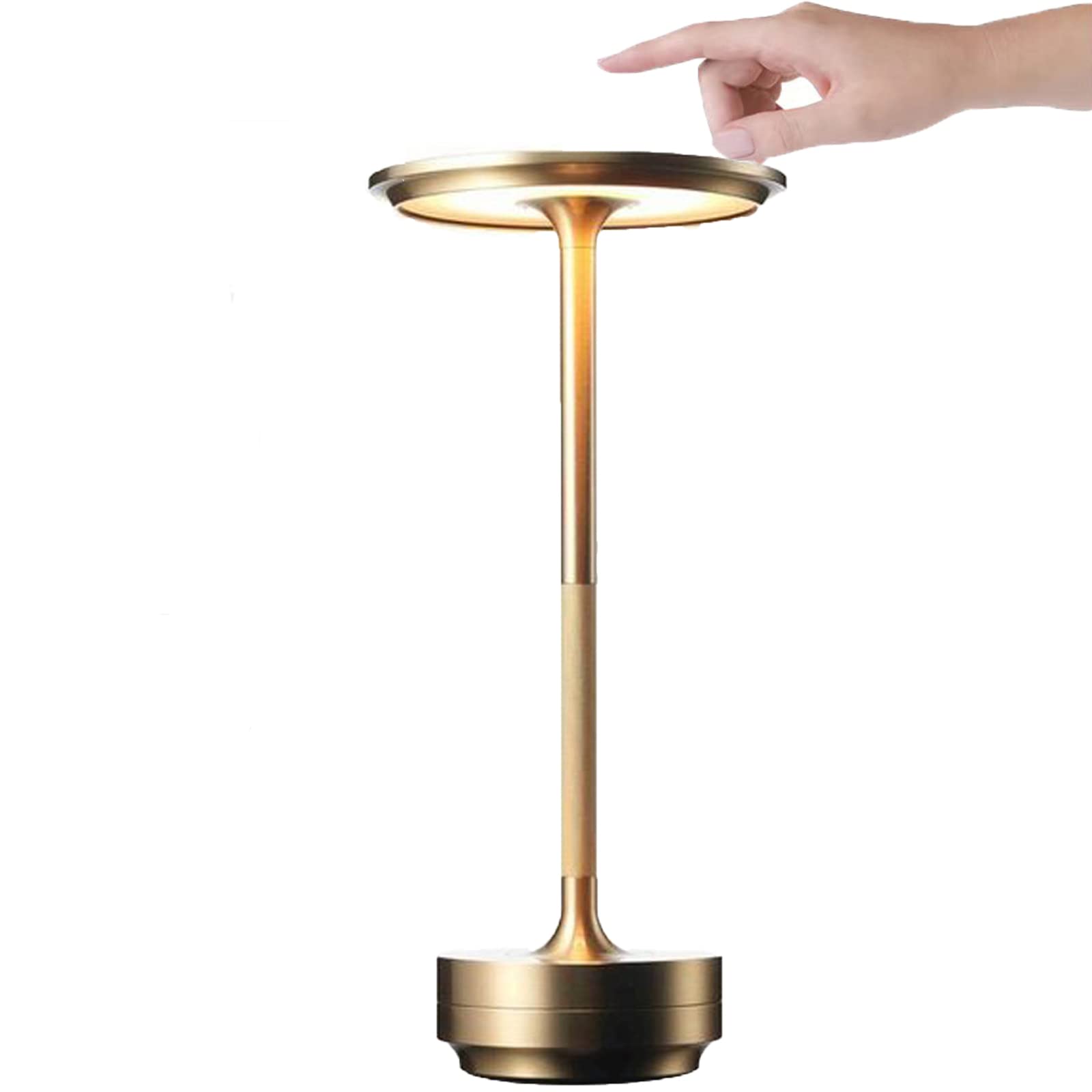 Bezprzewodowa metalowa lampa stołowa w kształcie litery I ładowalna wodoodporna sterowana dotykowo dekoracyjne oświetlenie LED do restauracji i barów