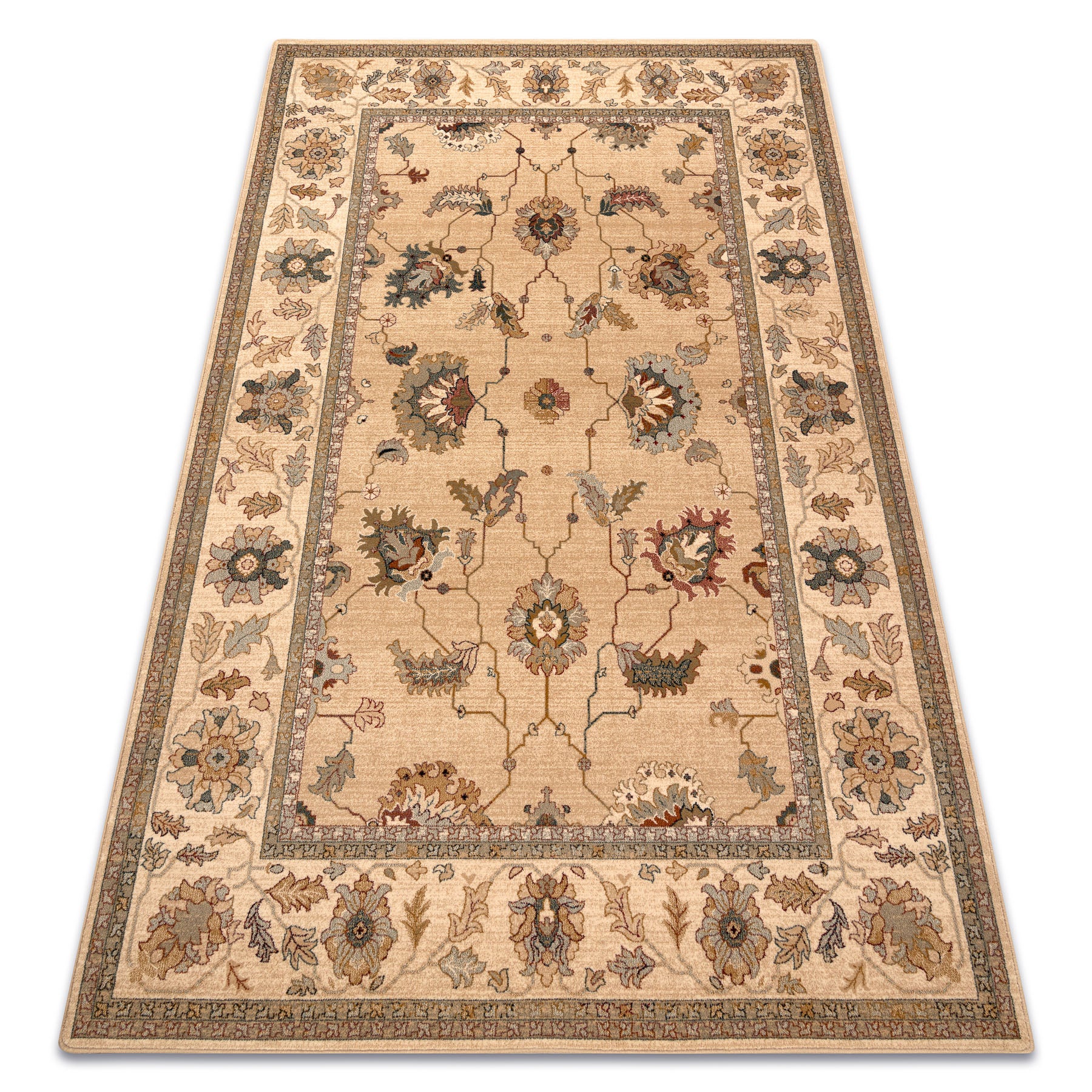 Dywan wełniany POLONIA Loare Ramka krem 235x350 cm