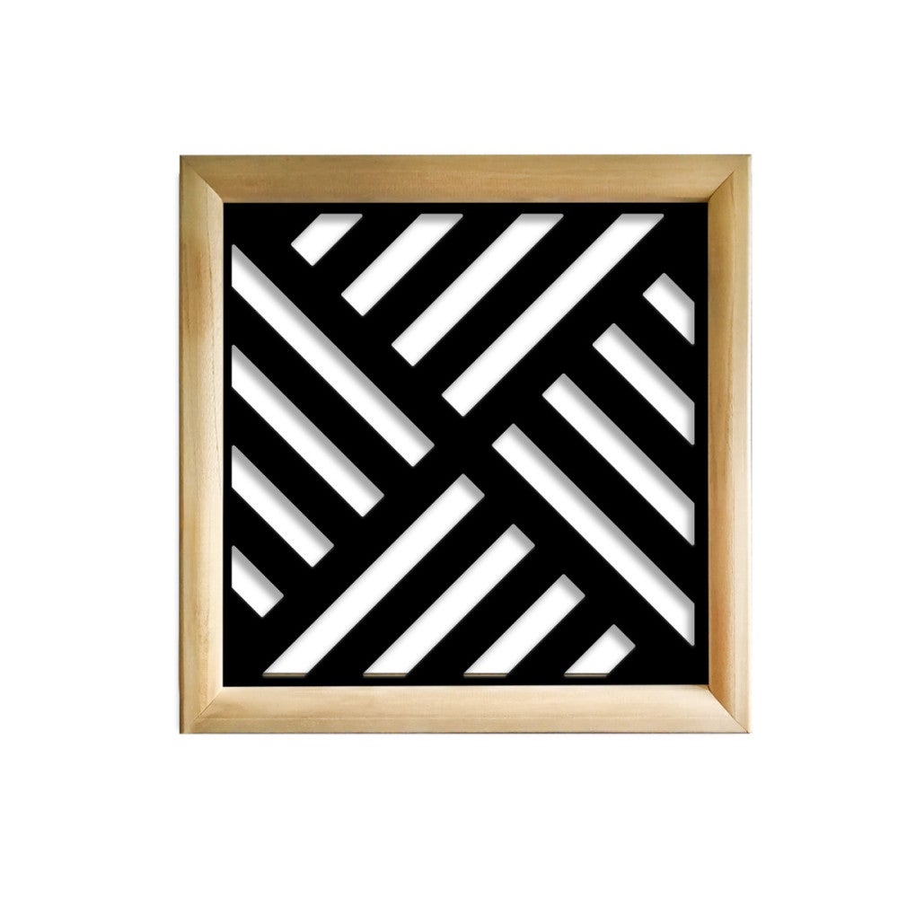 MŁYN LINIOWY - Kwadratowe moduły dekoracyjne z drewna i PCV - Rozmiar 73x73 cm - Grubość 64 mm - Kolor wewnętrzny CZARNY