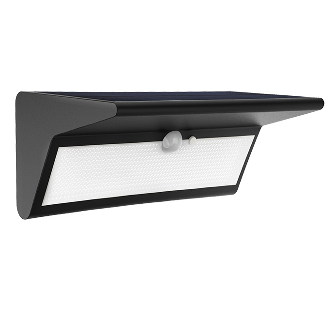 Lampa solarna z czujnikiem ruchu, oświetlenie ogrodowe solarne, wodoodporne oświetlenie na zewnątrz IP65, 4 tryby, światło ciepłe 3000 K