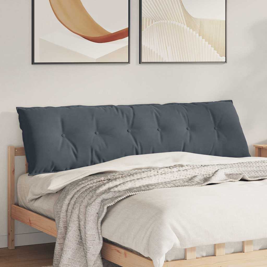 Poduszka na plecy Ciemnoszary 180 x 50 cm Tkanina sztruksowa vidaXL
