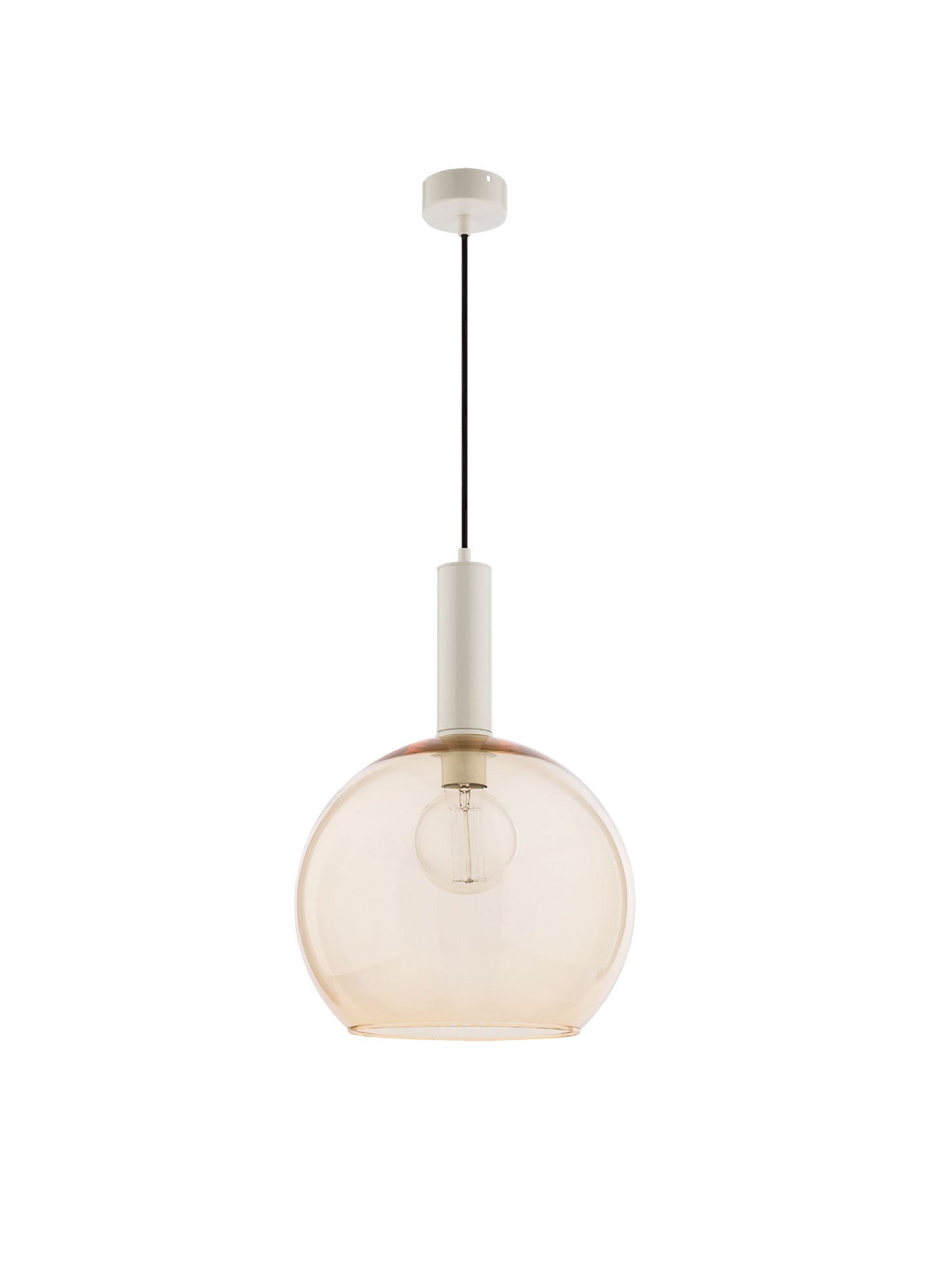 Lampa wisząca LAF Jupiter klosz bursztynowy biały E27 80 cm 1 szt.