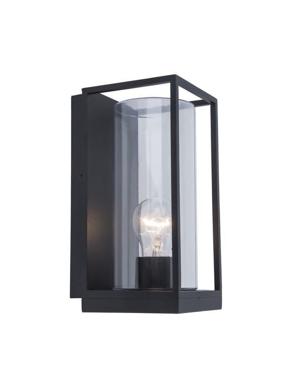 Kinkiet zewnętrzny FLAIR czarno-biały 1xE27x40W wym:26x12x13,9cm IP44 Lutec