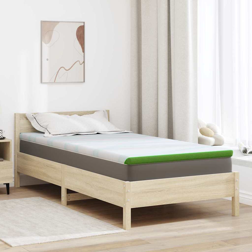 Nakładka na materac Biały i zielony 100 x 200 cm vidaXL