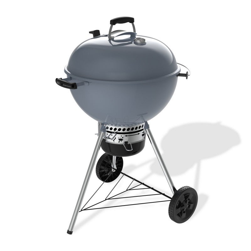 Grill węglowy, Ø57 cm, stal i aluminium, niebieski