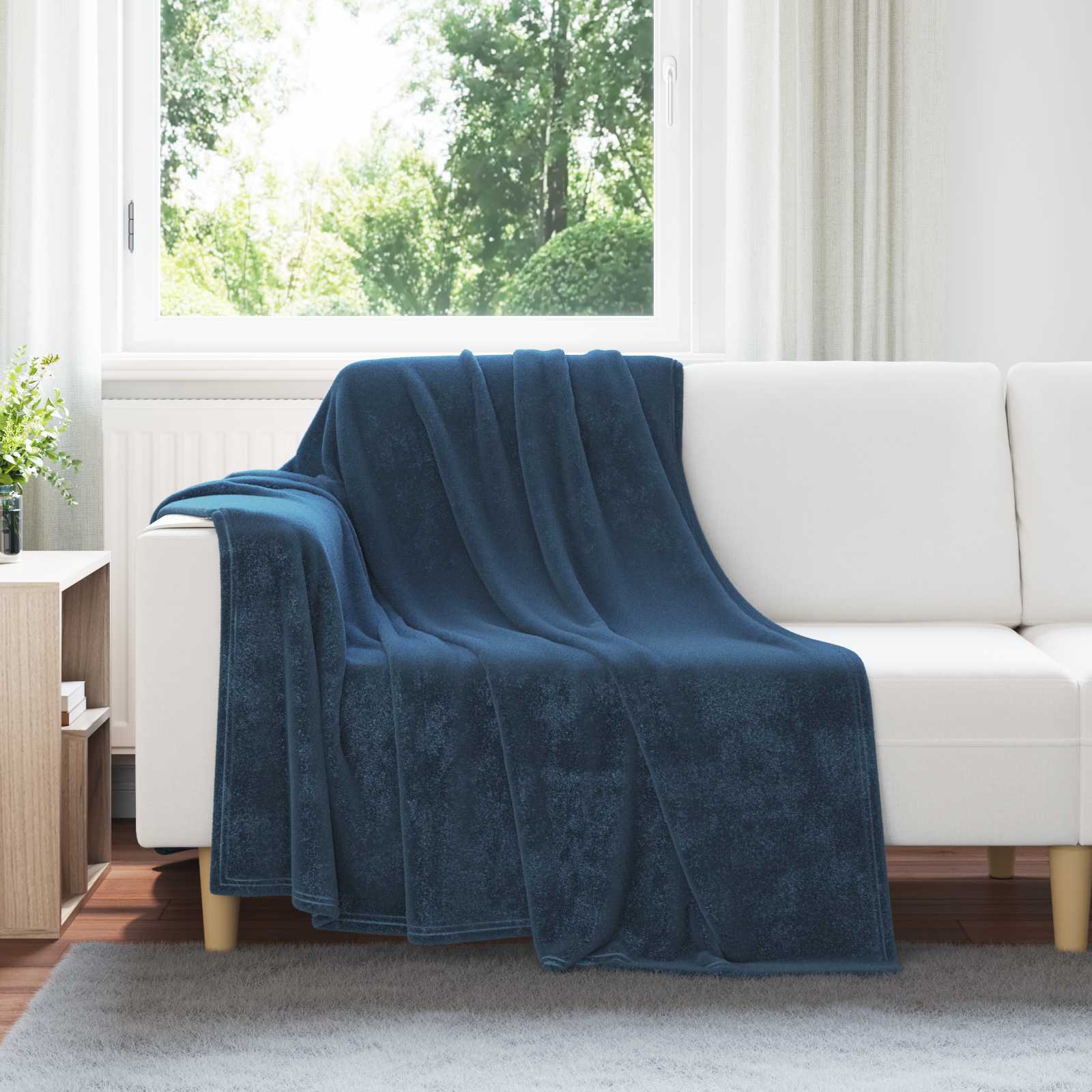 Koce narzutowe 6 pcs Granatowy 150 x 200 cm Polar vidaXL