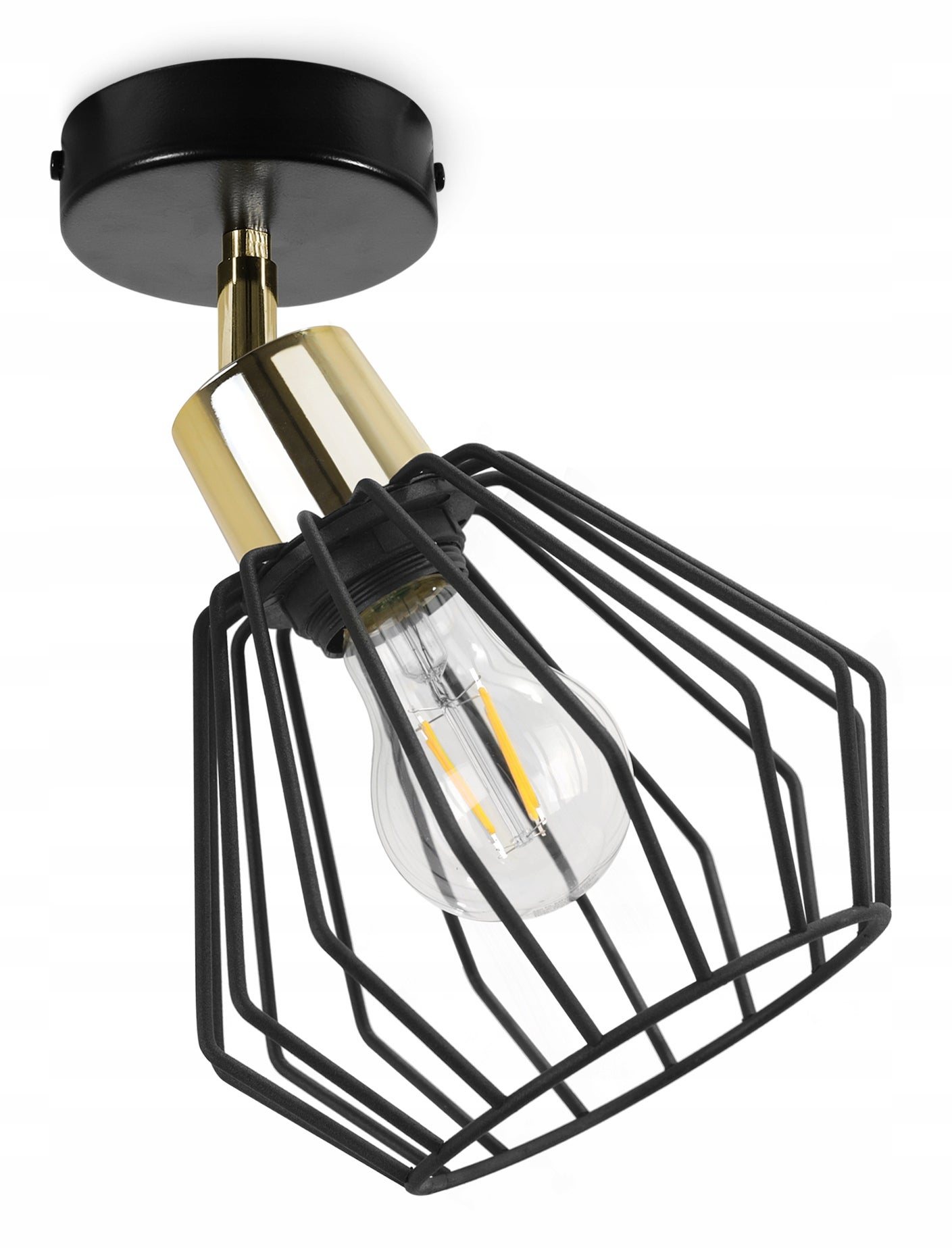 Lampa sufitowa wisząca Light Home LH Nuvola 1x E27 60W ruchoma czarny/złoty