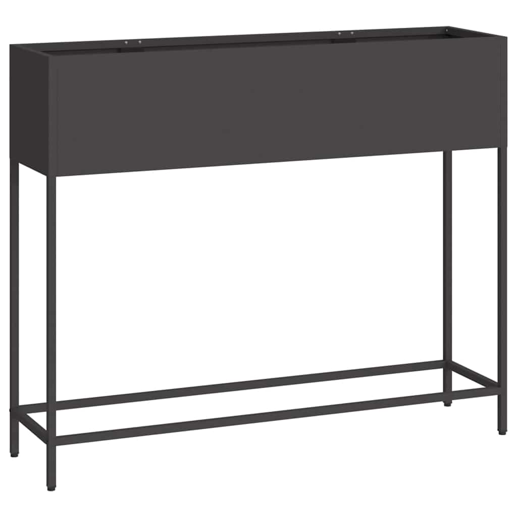 Podwyższona doniczka ogrodowa Czarny 100 x 26 x 82 cm Stal