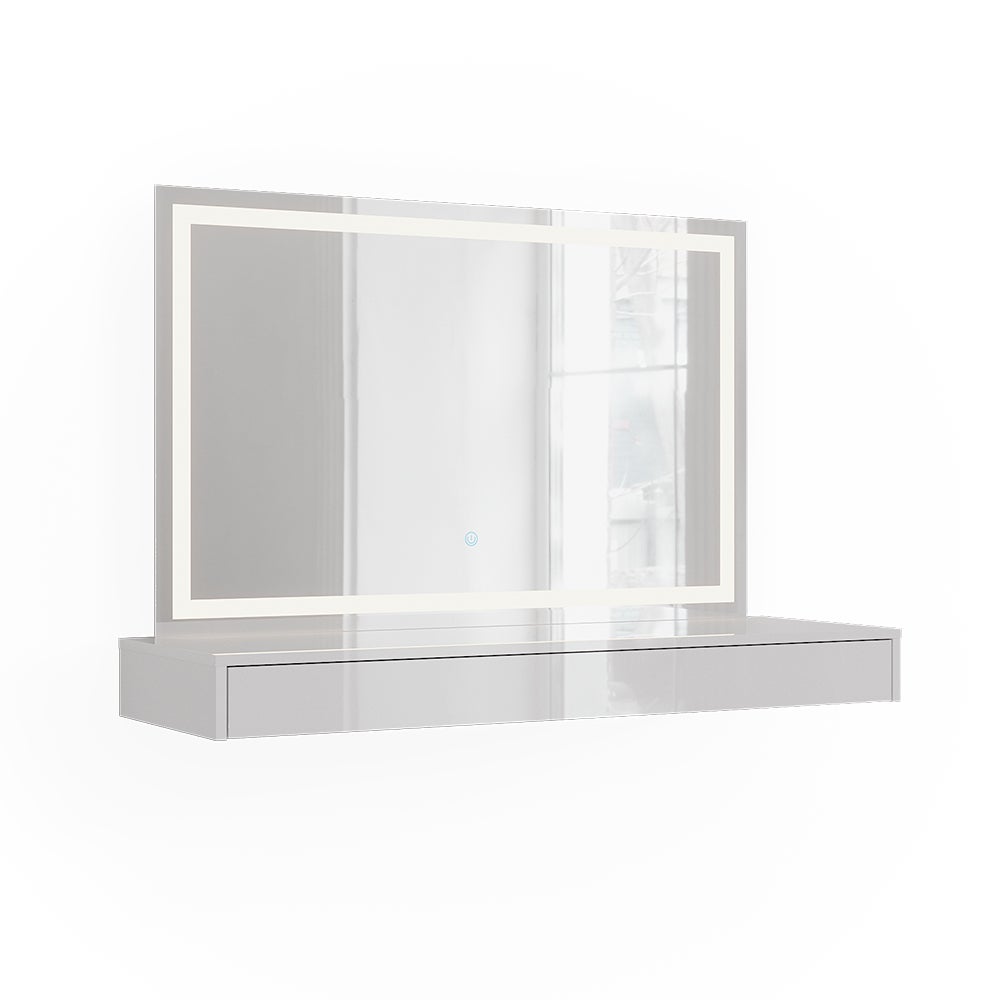 Vicco Stolik do przebierania Sherry, Biały, 120 cm z lusterkiem LED