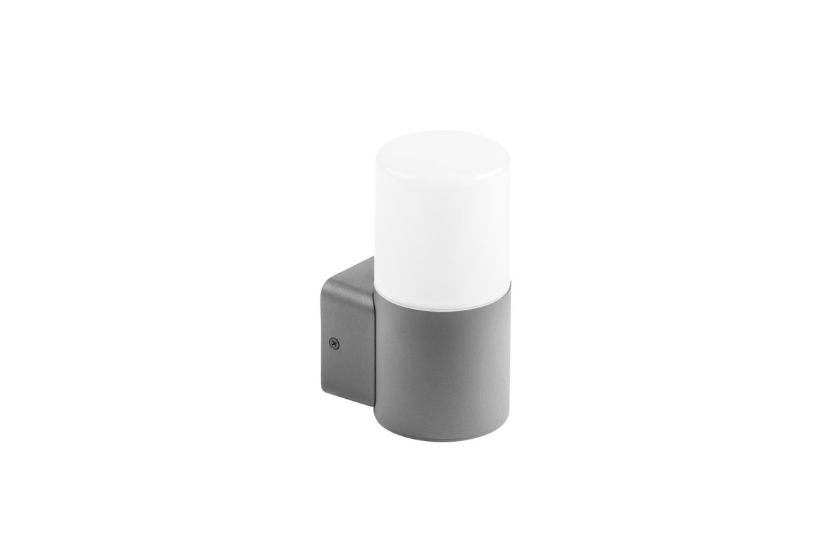 Lampa ogrodowa CORTA-AU, E27 max 25W, kinkiet prosty górny, grafit, IP44 – GTV LIGHTING