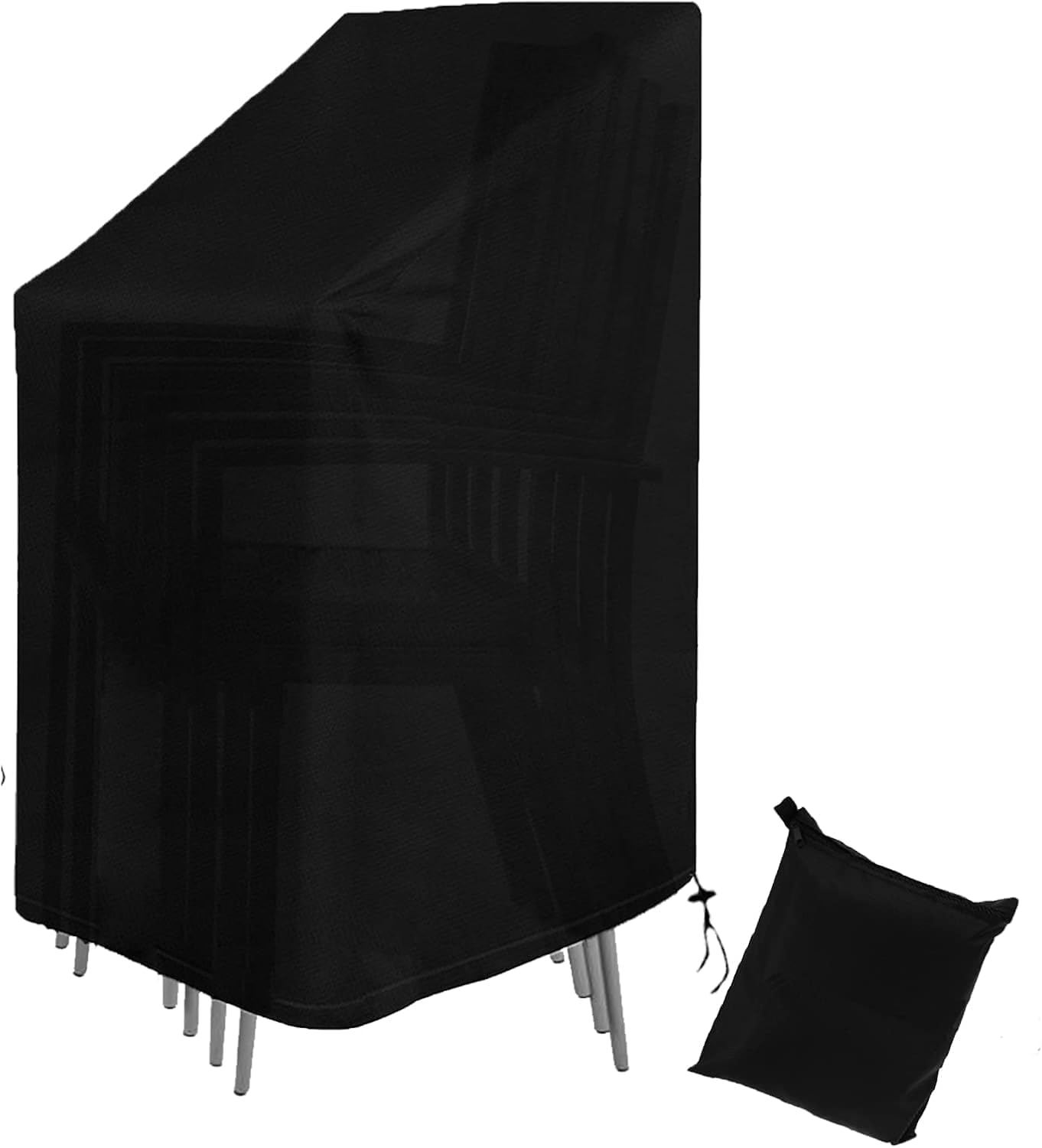 Pokrowiec ochronny na krzesło ogrodowe, 65x65x120 cm, 420D, wodoodporny, odporny na promieniowanie UV, pyłoszczelny i wiatroszczelny