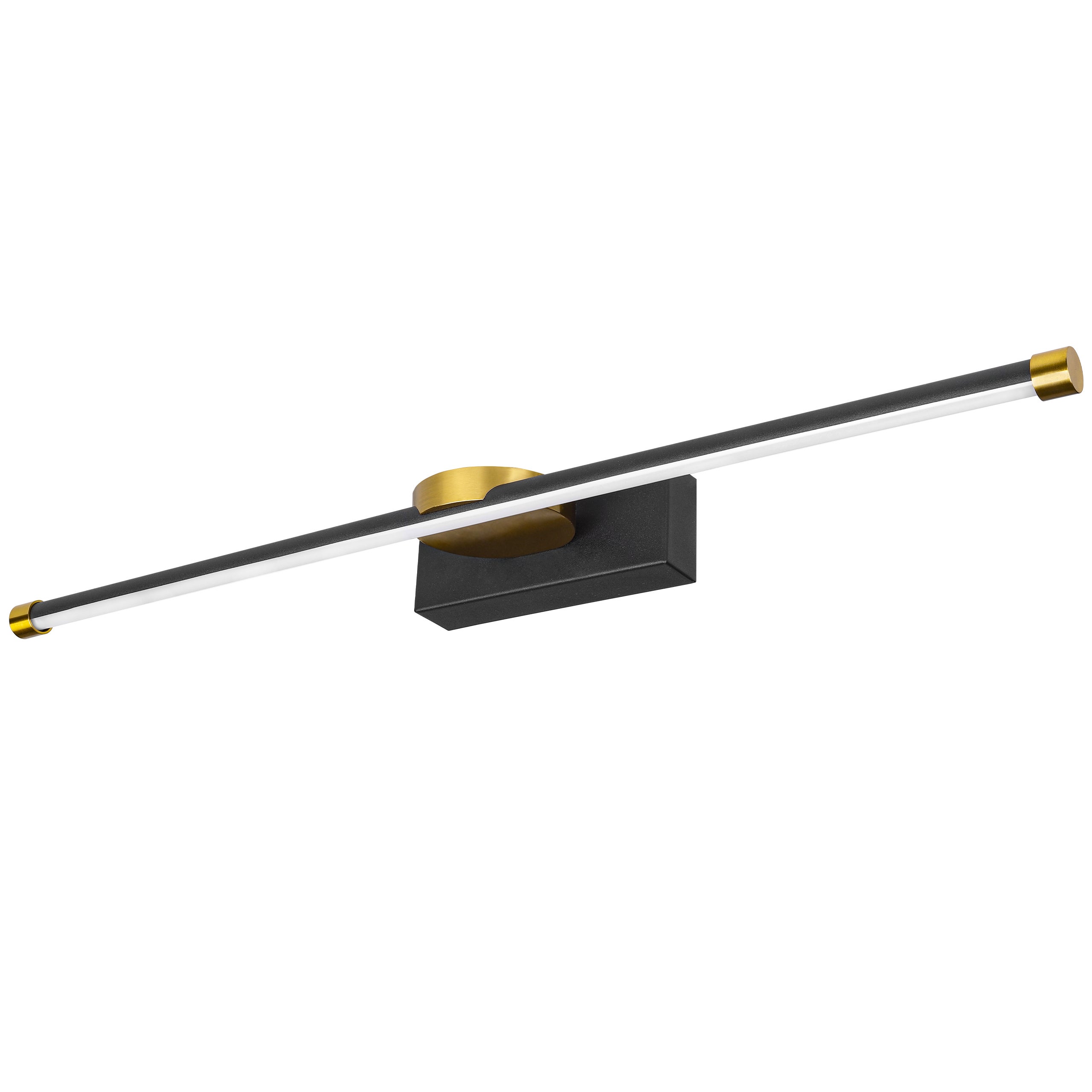 Kinkiet ścienny łazienkowy LED Santo 12W 60cm IP44 4000K czarny zloty MasterLED